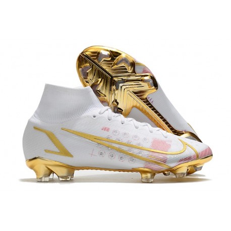 Nike Mercurial Superfly VIII Elite FG Blanc Rose Or