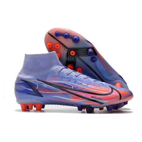 Nike Mercurial Superfly 8 Elite AG-PRO Mbappé Chardon Clair Argent Métallique