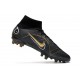 Nike Mercurial Superfly 8 Elite AG-PRO Noir Or Métallique Argent Métallique