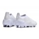 Crampons adidas Predator Elite Laceless FG Blanc Argent Mét