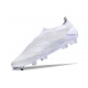 Crampons adidas Predator Elite Laceless FG Blanc Argent Mét