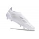 Crampons adidas Predator Elite Laceless FG Blanc Argent Mét