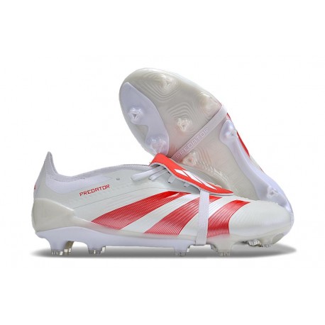 adidas Predator Elite Tongue FG Blanc Rouge