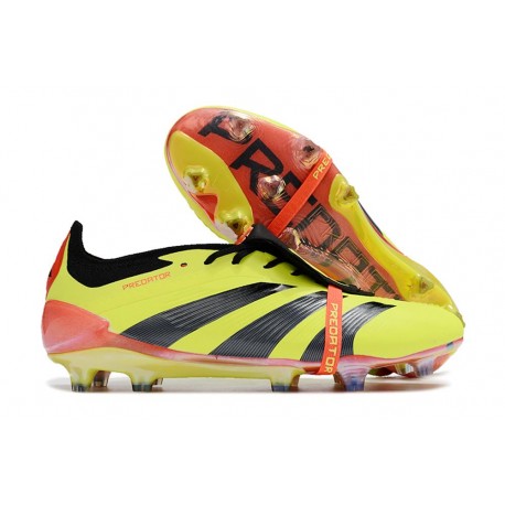 adidas Predator Elite Tongue FG Jaune Noir Rouge