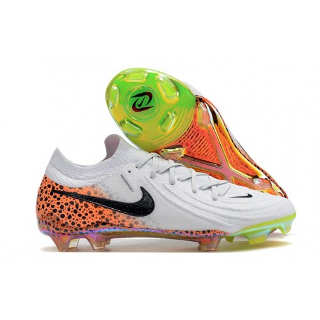 Crampons Nike Phantom GX Elite FG Blanc Noir Orange