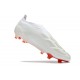 Crampons adidas Predator Elite Laceless FG Blanc Rouge