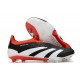 Crampons adidas Predator Elite Laceless FG Noir Banc Rouge Solaire