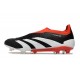 Crampons adidas Predator Elite Laceless FG Noir Banc Rouge Solaire