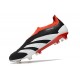 Crampons adidas Predator Elite Laceless FG Noir Banc Rouge Solaire