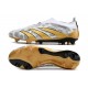 Crampons adidas Predator Elite Laceless FG Blanc Or Gris