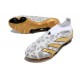 Crampons adidas Predator Elite Laceless FG Blanc Or Gris