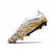 Crampons adidas Predator Elite Laceless FG Blanc Or Gris