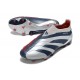 Crampons adidas Predator Elite Laceless FG Argent Noir Rouge