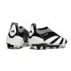 Crampons adidas Predator Elite Laceless FG Noir Blanc