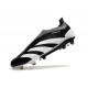 Crampons adidas Predator Elite Laceless FG Noir Blanc