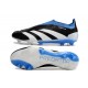 Crampons adidas Predator Elite Laceless FG Noir Blanc Bleu