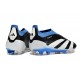 Crampons adidas Predator Elite Laceless FG Noir Blanc Bleu