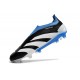 Crampons adidas Predator Elite Laceless FG Noir Blanc Bleu