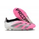 Crampons adidas Predator Elite Laceless FG Rose Blanc Noir