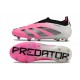 Crampons adidas Predator Elite Laceless FG Rose Blanc Noir