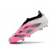 Crampons adidas Predator Elite Laceless FG Rose Blanc Noir