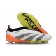 Crampons adidas Predator Elite Laceless FG Blanc Noir Orange