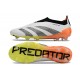 Crampons adidas Predator Elite Laceless FG Blanc Noir Orange