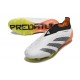 Crampons adidas Predator Elite Laceless FG Blanc Noir Orange