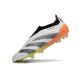 Crampons adidas Predator Elite Laceless FG Blanc Noir Orange