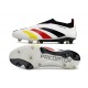 Crampons adidas Predator Elite Laceless FG Blanc Noir Rouge Jaune