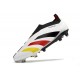 Crampons adidas Predator Elite Laceless FG Blanc Noir Rouge Jaune