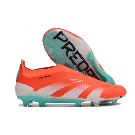 Crampons adidas Predator Elite Laceless FG Rouge Blanc Bleu