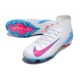 Crampon Nike Zoom Mercurial Superfly X Elite FG Blanc Bleu Rose