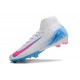 Crampon Nike Zoom Mercurial Superfly X Elite FG Blanc Bleu Rose