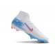 Crampon Nike Zoom Mercurial Superfly X Elite FG Blanc Bleu Rose