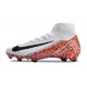 Crampon Nike Zoom Mercurial Superfly X Elite FG Blanc Noir Orange