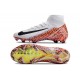 Crampon Nike Zoom Mercurial Superfly X Elite FG Blanc Noir Orange