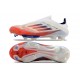 Chaussure adidas F50+ Laceless FG Advancement - Blanc Rouge Bleu