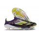 Chaussure adidas F50+ Laceless FG Fast Reborn - Violet Blanc Lucid Lemon