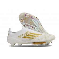 Chaussure adidas F50+ Laceless FG Day Spark - Blanc Doré Blanc