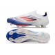 Chaussure adidas F50+ Laceless FG Advancement - Blanc Rouge Bleu