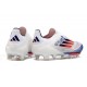 Chaussure adidas F50+ Laceless FG Advancement - Blanc Rouge Bleu