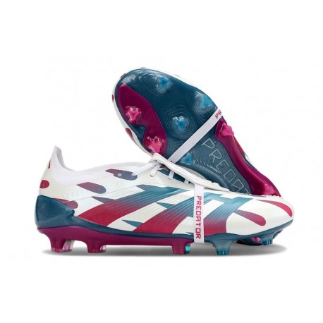 adidas Predator Elite Tongue FG Nouveau Blanc Bleu Rouge