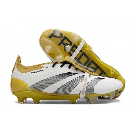 adidas Predator Elite Tongue FG Nouveau Blanc Or Argent