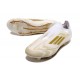 Crampons adidas F50 Elite Laceless FG Day Spark - Blanc Doré