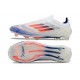 Crampons adidas F50 Elite Laceless FG Advancement - Blanc Bleu Rouge 