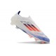 Crampons adidas F50 Elite Laceless FG Advancement - Blanc Bleu Rouge 