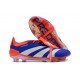 adidas Predator Elite Tongue FG Bleu Lucide Blanc Ftwr Rouge Solaire