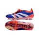 adidas Predator Elite Tongue FG Bleu Lucide Blanc Ftwr Rouge Solaire