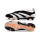 Crampons adidas Predator Elite Laceless FG Noir Blanc Orange